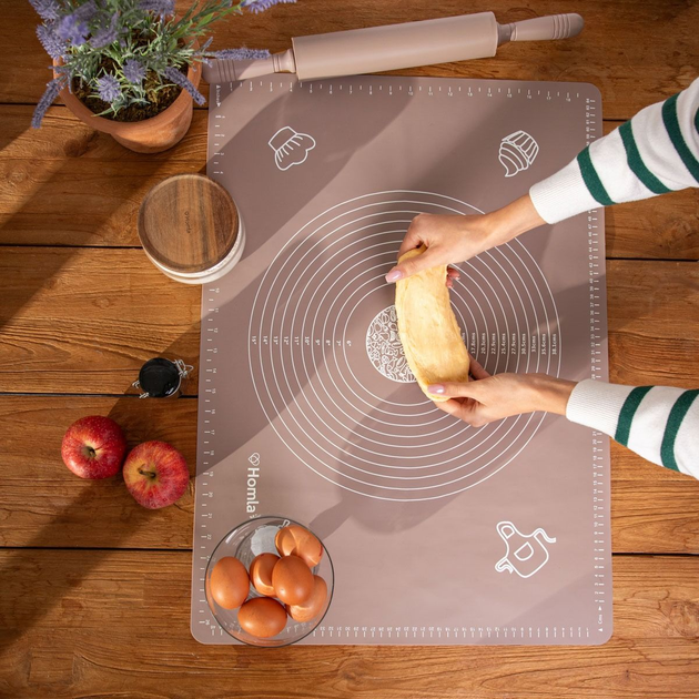 Mata do formowania i pieczenia ciasta Homla Easy Bake z podziałką do ciasta 70 x 50 cm (5906496723889) - obraz 2