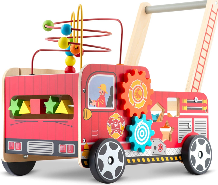 Drewniany chodzik pchacz Ricokids Straż pożarna RK-873 (5903890623289) - obraz 4