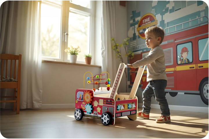 Drewniany chodzik pchacz Ricokids Straż pożarna RK-873 (5903890623289) - obraz 11