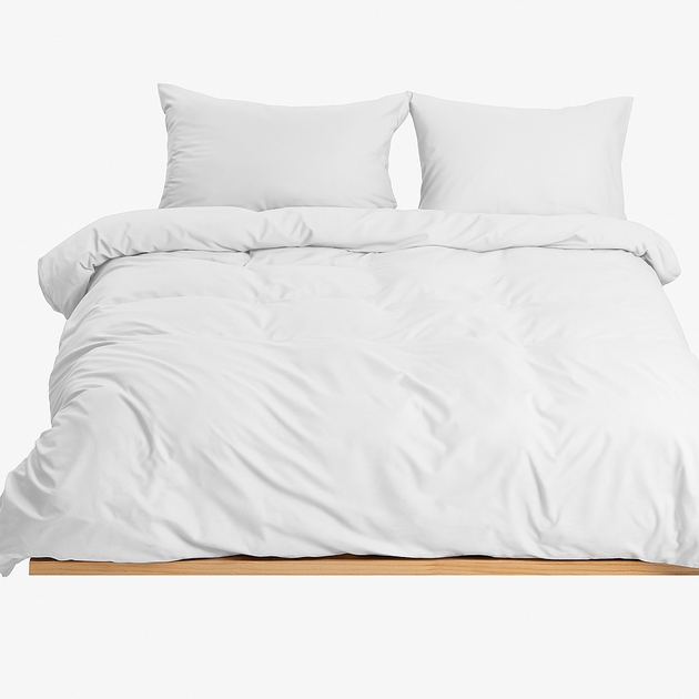 Комплект постільної білизни Mirson Сімейний 2x143x210 см 001 White Soft Touch of Satin (2200011275888) - зображення 5
