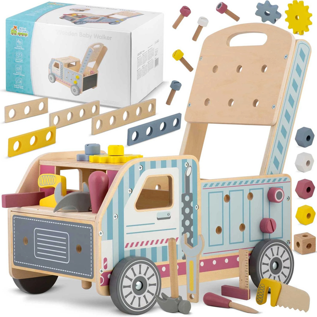Ходунки дерев'яні Ricokids Штовхач з інструментами RK-874 (5903890623296) - зображення 1