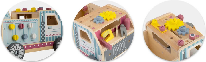 Ходунки дерев'яні Ricokids Штовхач з інструментами RK-874 (5903890623296) - зображення 6