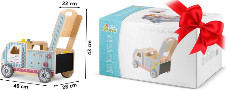 Ходунки дерев'яні Ricokids Штовхач з інструментами RK-874 (5903890623296) - зображення 8
