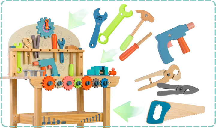 Дерев'яна майстерня з інструментами Ricokids RK-876 (5903890623319) - зображення 6