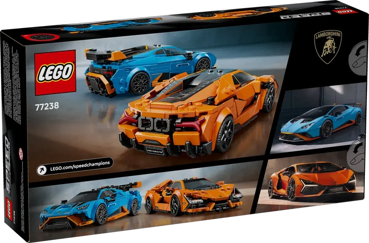 Конструктор LEGO Speed Champions Lamborghini Revuelto и Huracán STO 607 деталей (77238) - изображение 15