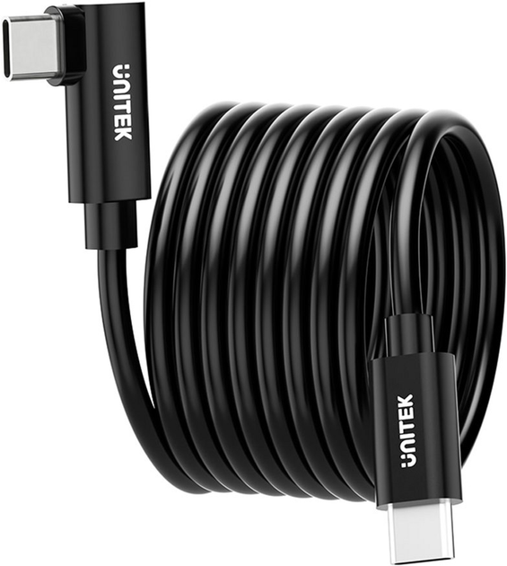Кабель Unitek Right Angle USB Type-C - USB Type-C VR Link Pro 5 м Black (C14094ABK01-5M) - зображення 5