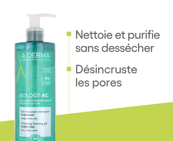 A-Derma Biology AC очисний гель для вмивання обличчя проблемної шкіри схильної акне від прищів 400мл Gel (3282770153002) - зображення 6