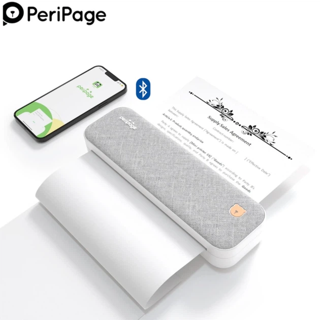 Портативний бездротовий термопринтер PeriPage A40 Bluetooth 2600mAh - Фото 3 Портативний бездротовий термопринтер PeriPage A40 Bluetooth 2600mAh - зображення 3
