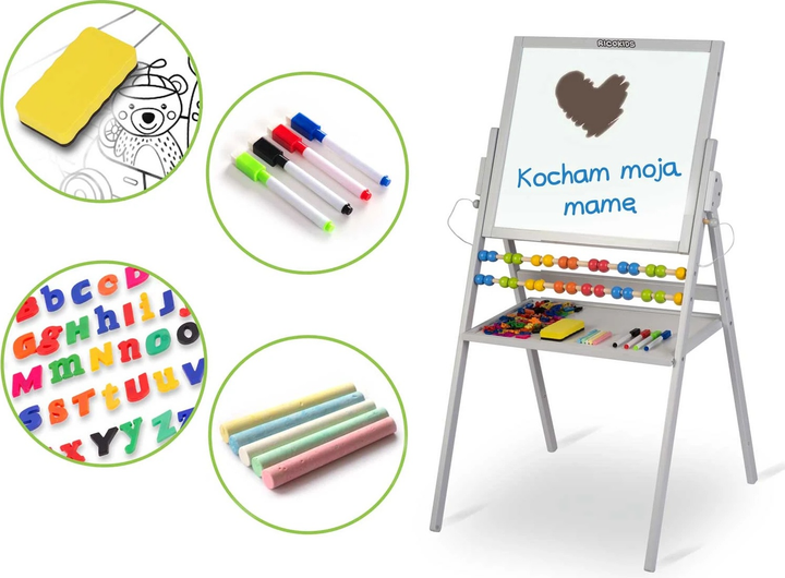 Tablica magnetyczna do malowania Ricokids Szara (5908220476504) - obraz 6