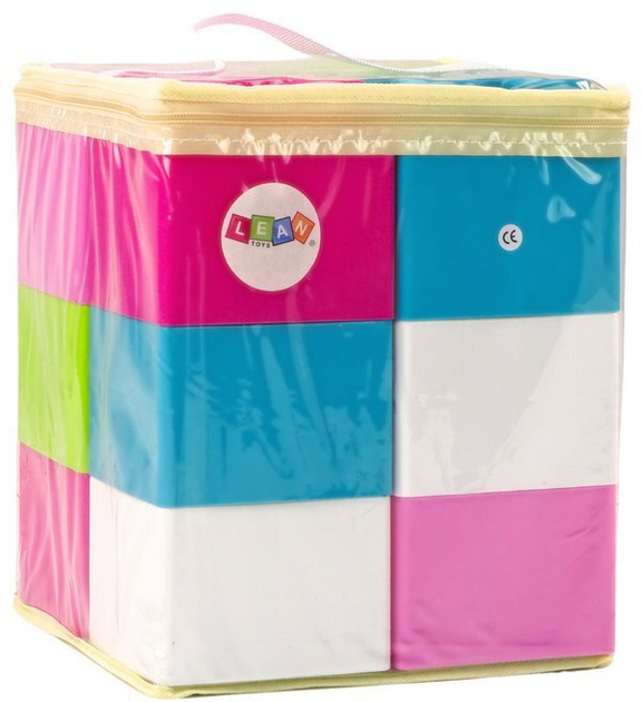 Klocki konstrukcyjne w torbie LeanToys Duże 12 elementów 18292 (5905991016786) - obraz 1