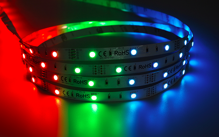 Професійна світлодіодна стрічка MW Lighting RGB HQS 7.2 Вт/м 12В 30LED IP33 5м (5902135157039) - зображення 2