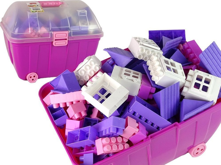 Klocki konstrukcyjne w skrzyni LeanToys 180 elementów 16224 (5905991001690) - obraz 2
