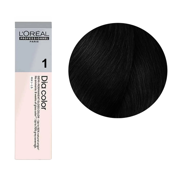Фарба для волосся L’Oreal Professionnel Paris Dia Color 1 без аміаку чорна 60 мл (3474637208615) - зображення 3