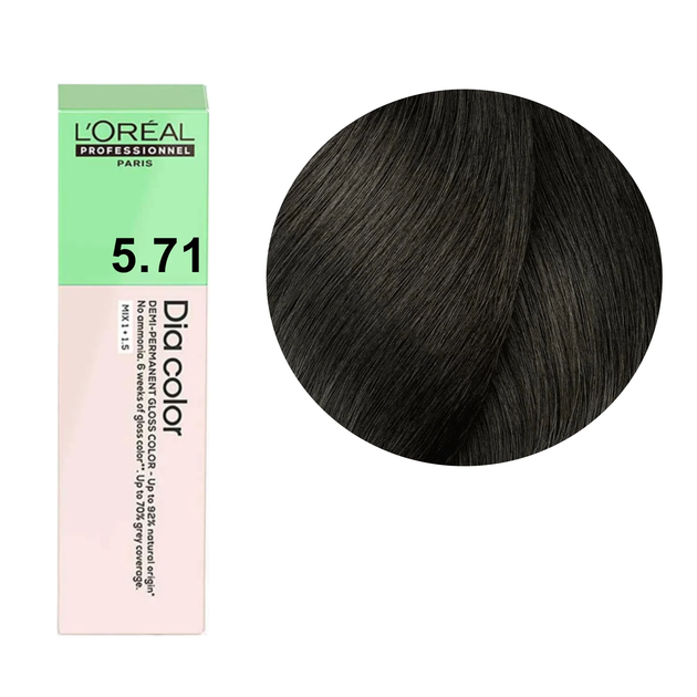 Фарба для волосся L’Oreal Professionnel Paris Dia Color 5.71 без аміаку коричнева 60 мл (3474637207731) - зображення 2