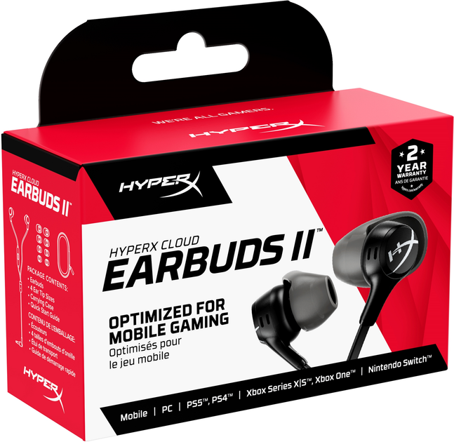 Słuchawki HyperX Cloud Earbuds II Czarny (196786923265) - obraz 7