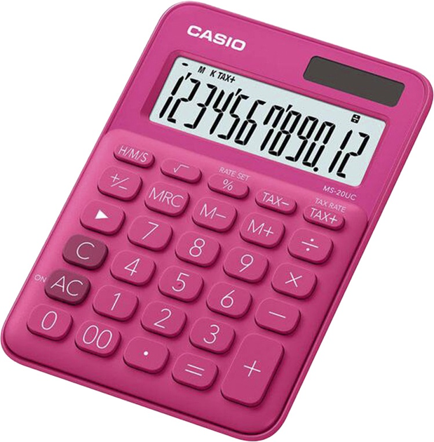 Kalkulator biurkowy Casio 12-cyfrowy Red (4549526612725) - obraz 1