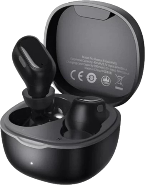 Słuchawki Baseus Encok TWS WM01 Black (6932172628383) - obraz 2