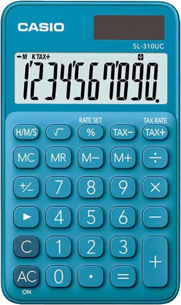 Kalkulator kieszonkowy Casio 10-cyfrowy Blue (4549526612817) - obraz 1