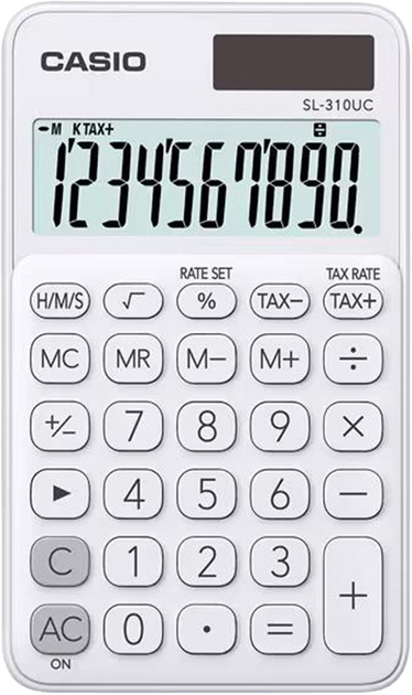 Kalkulator kieszonkowy Casio 10-cyfrowy White (4549526612886) - obraz 1
