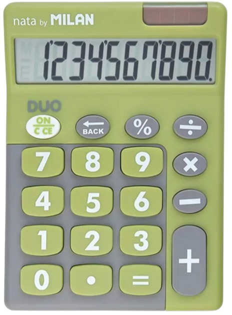 Калькулятор електронний Milan Touch Duo 10-розрядний Green (8411574045113) - зображення 1