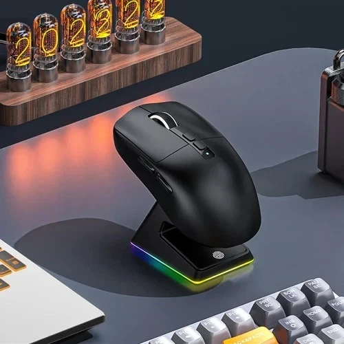 Мышка ATTACK SHARK X6 Black + Зарядная станция RGB (Сенсор PAW3395, 65 часов на одном заряде) - изображение 6