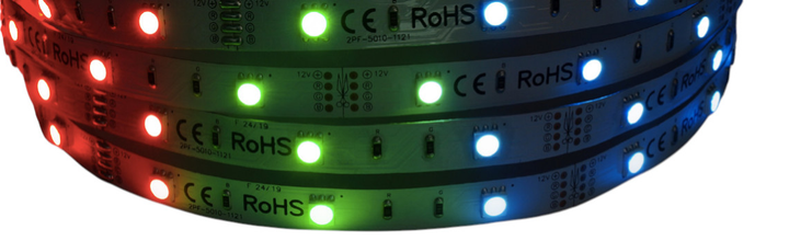Професійна світлодіодна стрічка MW Lighting RGB HQS 7.2 Вт/м 24В 30LED IP33 5м (5902135157046) - зображення 1