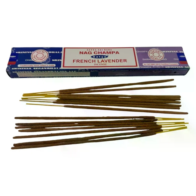 Пилкові пахощі Satya Nag Champa & French Lavender, 16 г, два аромати в упаковці 36269 - Фото 1 Пилкові пахощі Satya Nag Champa & French Lavender, 16 г, два аромати в упаковці 36269 - зображення 1
