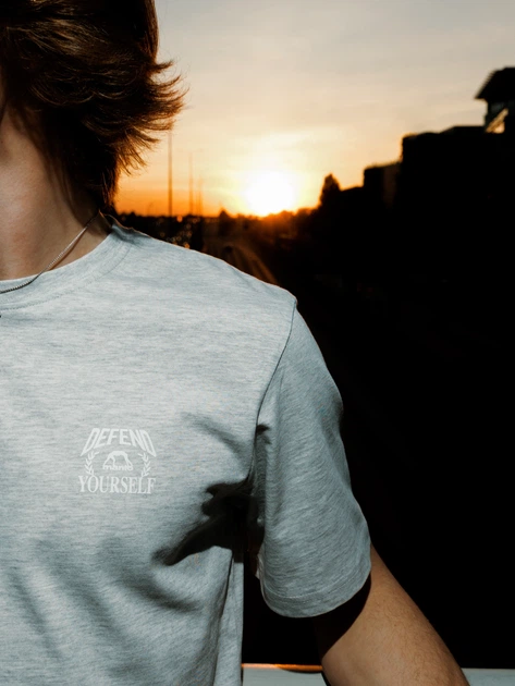 Футболка MANTO t-shirt DEFEND 25 Heather Grey S - зображення 3