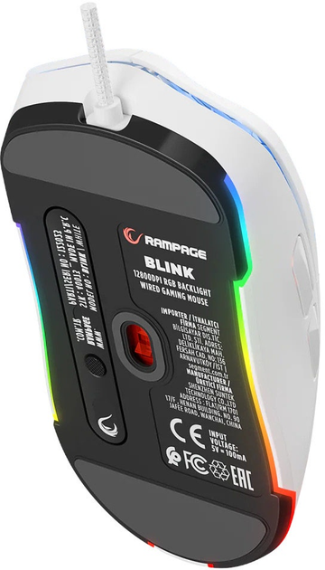 Миша Rampage BLINK USB White (BLINK-WHITE) - зображення 8
