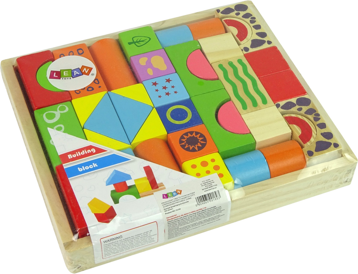 Zestaw drewnianych klocków Lean Toys Building Block (5904665991893) - obraz 2