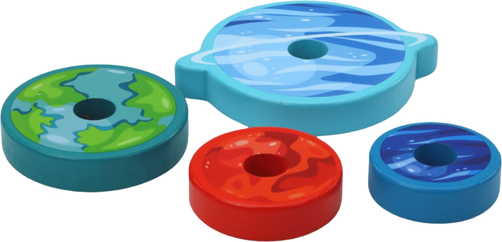 Piramidka edukacyjna Lean Toys drewniana 10 elementów (5905991007715) - obraz 4