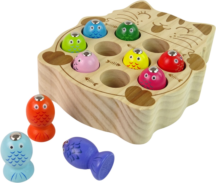 Zabawka drewniana Lean Toys Gra zręcznościowa "Łowienie rybek" (5905323213074) - obraz 3