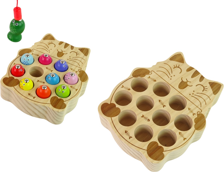 Zabawka drewniana Lean Toys Gra zręcznościowa "Łowienie rybek" (5905323213074) - obraz 4