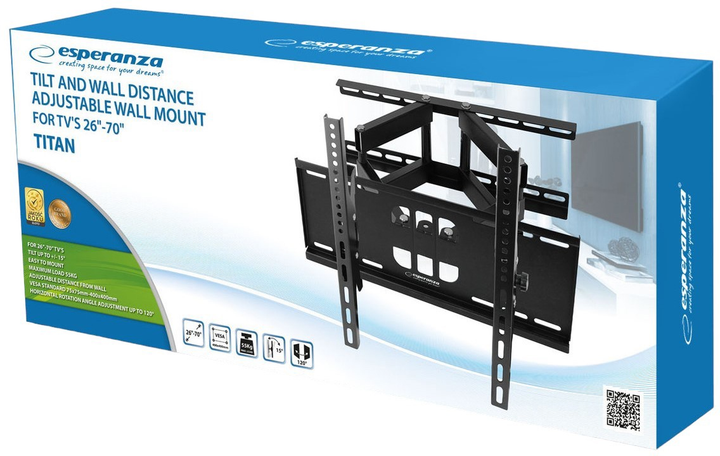 Uchwyt scienny Esperanza ERW012 do TV 26"-70" (5901299958964) (955555908154782) - Outlet - obraz 6