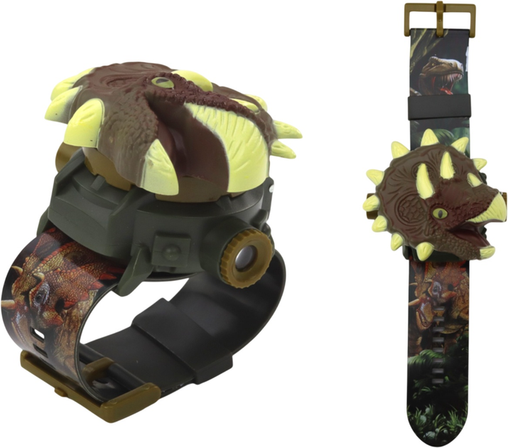 Zegarek na rękę dla dzieci Lean Toys Triceratops z projekcją 3D (5905991005186) - obraz 3