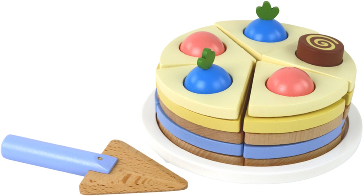 Дитячий ігровий набір Lean Toys Дерев'яний торт шматочками (5905515354837) - зображення 5