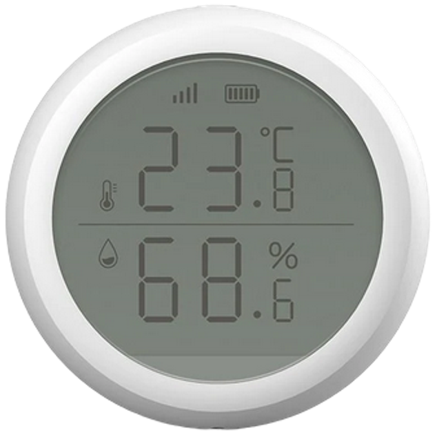 Czujnik temperatury i wilgotności Moes ZSS-M-THL-A ZigBee Tuya Biały (5902135154311) - obraz 1