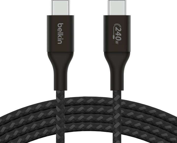 Кабель Belkin BoostCharge 240W USB Type-C - USB Type-C 1 м Black (CAB015BT1MBK) - зображення 2