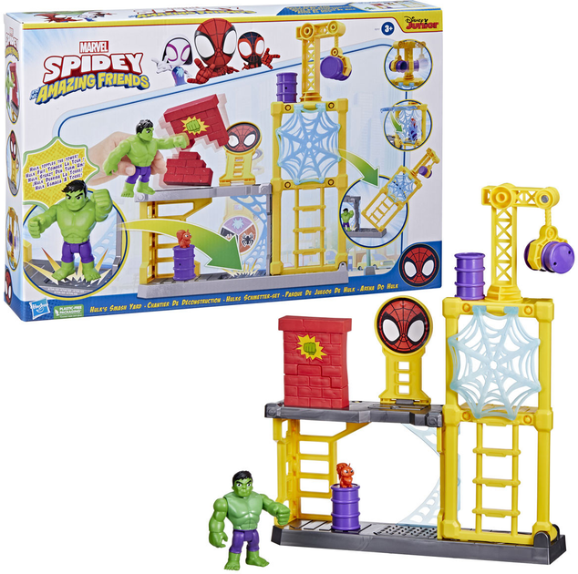 Zestaw zabawek Hasbro Marvel Spidey and His Amazing Friends Power Smash Hulk (5010993942121) - obraz 2