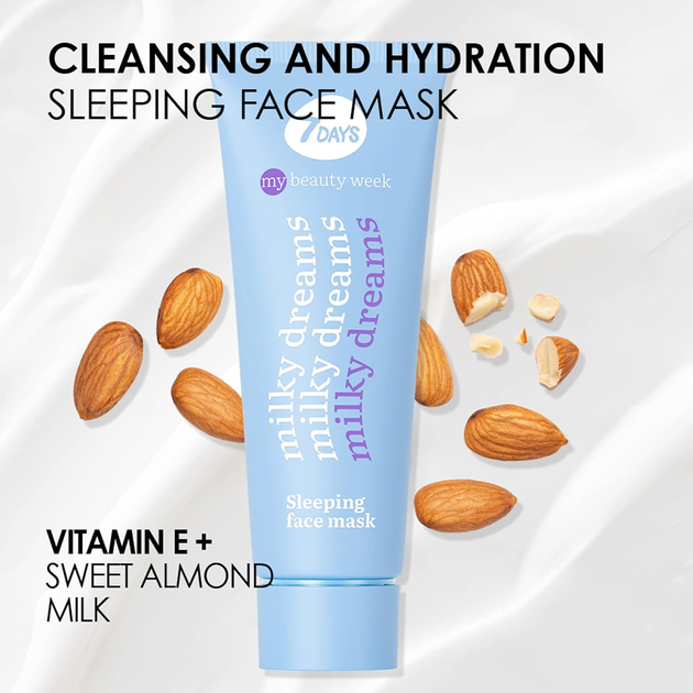 Маска для обличчя 7DAYS My Beauty Week Milky Dreams на ніч зволожуюча 80 мл (8057592521644) - зображення 2