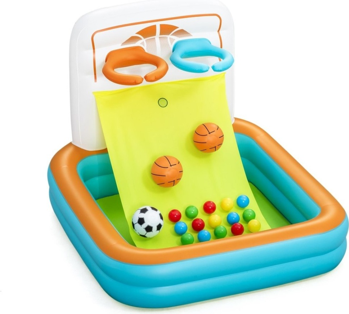Dmuchany plac zabaw z piłkami Bestway Kick 'N Swish 52728 120 x 107 x 84 cm (6941607368299) - obraz 2