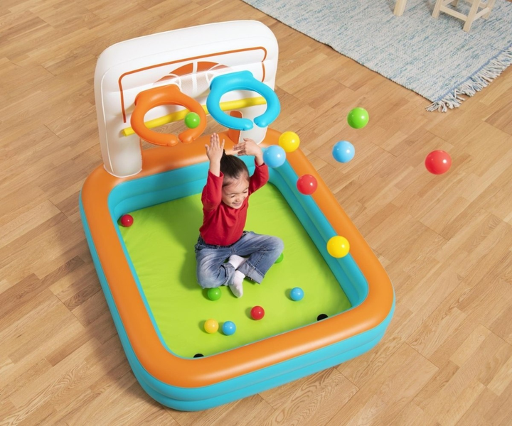 Dmuchany plac zabaw z piłkami Bestway Kick 'N Swish 52728 120 x 107 x 84 cm (6941607368299) - obraz 10