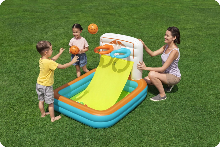 Dmuchany plac zabaw z piłkami Bestway Kick 'N Swish 52728 120 x 107 x 84 cm (6941607368299) - obraz 7