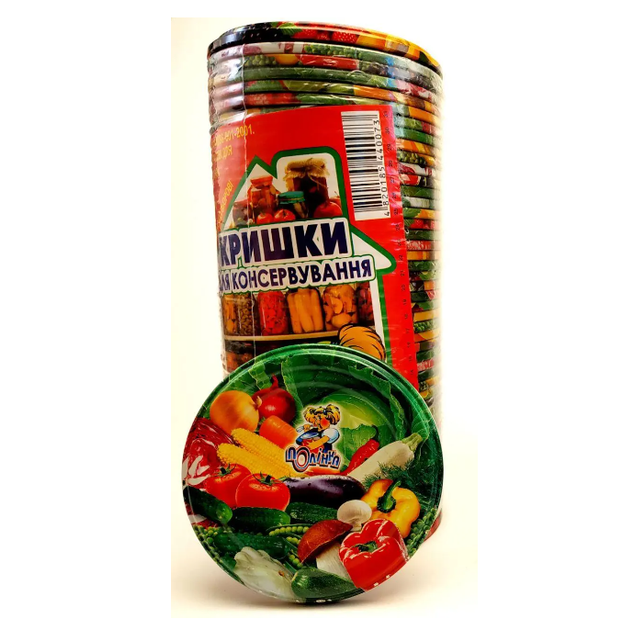 Крышка закаточная СКО-82 (50 шт) для консервации под ключ полноцветная (фрукты/овощи) Полинка - Фото 2 Крышка закаточная СКО-82 (50 шт) для консервации под ключ полноцветная (фрукты/овощи) Полинка - изображение 2