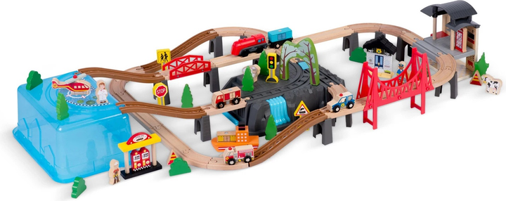 Kolejka drewniana Ricokids Miasteczko RK-879 100 elementów (5903890623357) - obraz 3