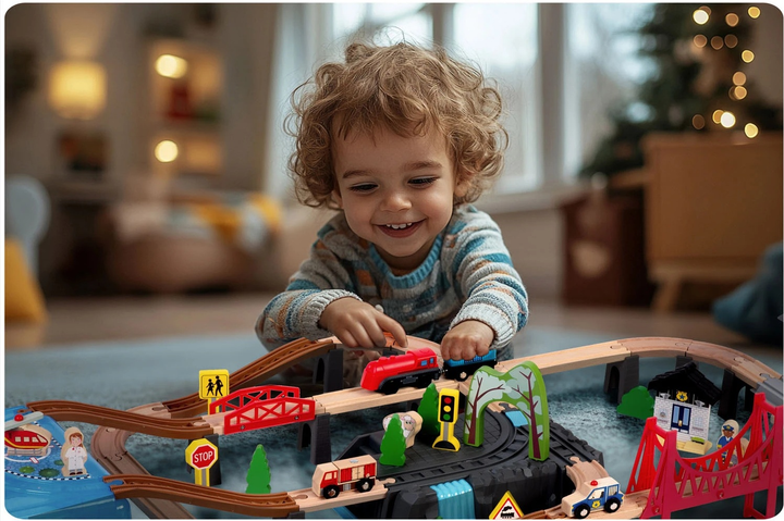 Kolejka drewniana Ricokids Miasteczko RK-879 100 elementów (5903890623357) - obraz 16