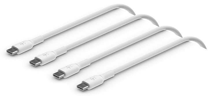 Zestaw kabli Belkin BoostCharge Flex USB Type-C – USB Type-C 60W 1 m White (CAB003BT1MWH2PK) - obraz 6
