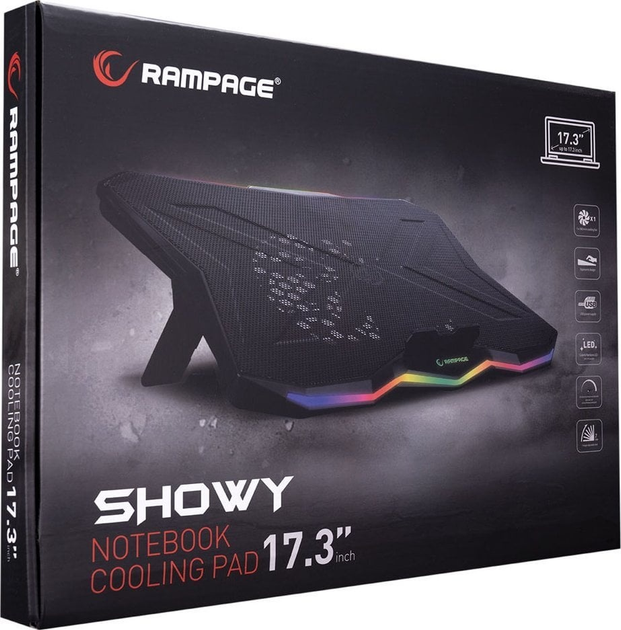 Підставка для ноутбука Rampage AD-RC8 Showy Black (8680096089732) - зображення 7
