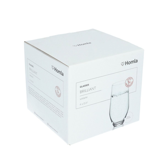 Komplet szklanek Homla Brilliant 400 ml 4 szt (5902869952542) - obraz 4