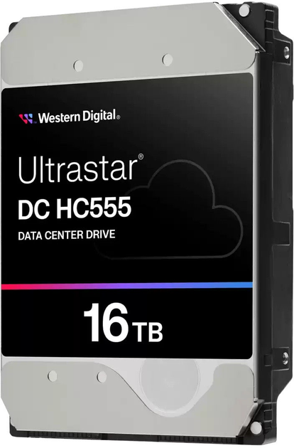 Dysk twardy Western Digital Ultrastar HC555 16TB 7200rpm 512MB 3.5" SATA (WUH722016CLE6L4) - obraz 2